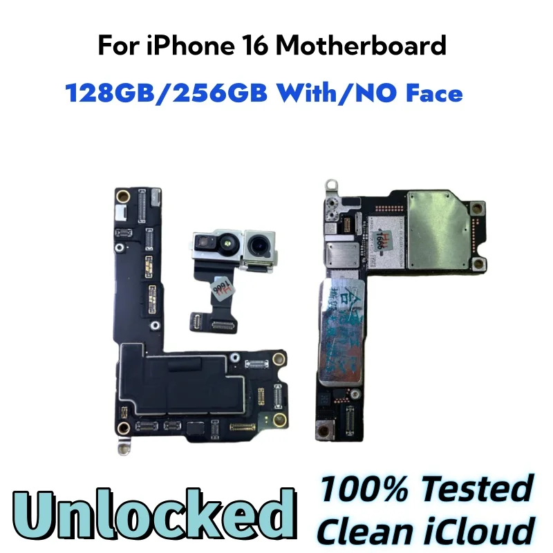 الولايات المتحدة الأمريكية (E-SIM)/SIM لوحة أم iCloud نظيفة لهاتف iPhone 16 Pro Max 16 Plus مع لوحة رئيسية لبطاقة الوجه تدعم تحديث لوحة منطقية غير مقفلة #6