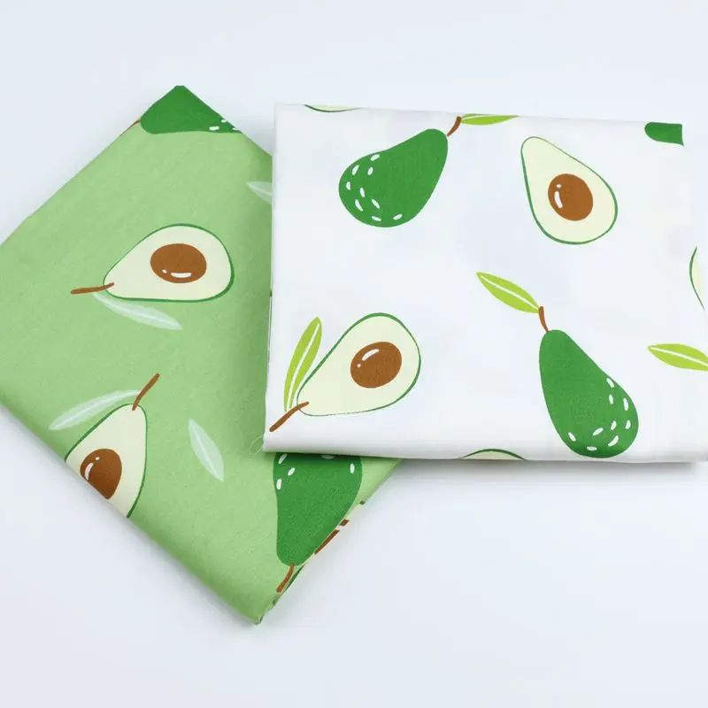 Avocado Cactus Leaves Polka Dots Printed 100% Cotton Fabric Meters For Dresses Cushions Blanket Sewing Cloth Bed Sheet Textile