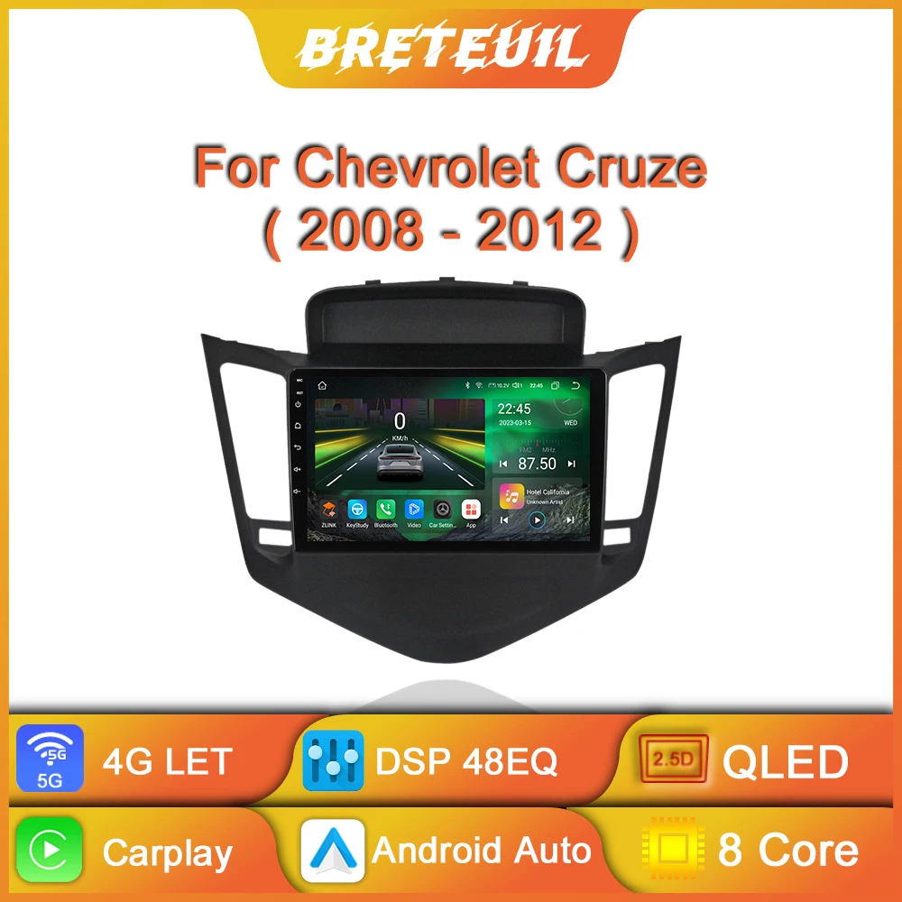 

Для Chevrolet Cruze 2008 2009 2010 2011 2012 Автомобильное радио Android Мультимедиа Видеоплеер Навигация GPS Carplay Сенсорный экран Авто Стерео WIFI