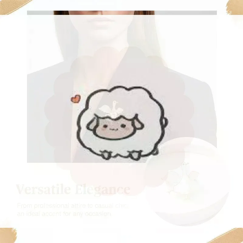 Cute Goose Shaped Brooch Natural Mother Of Pearl Inlay Gold Plated Trim For Jackets Scarves Daily Wear