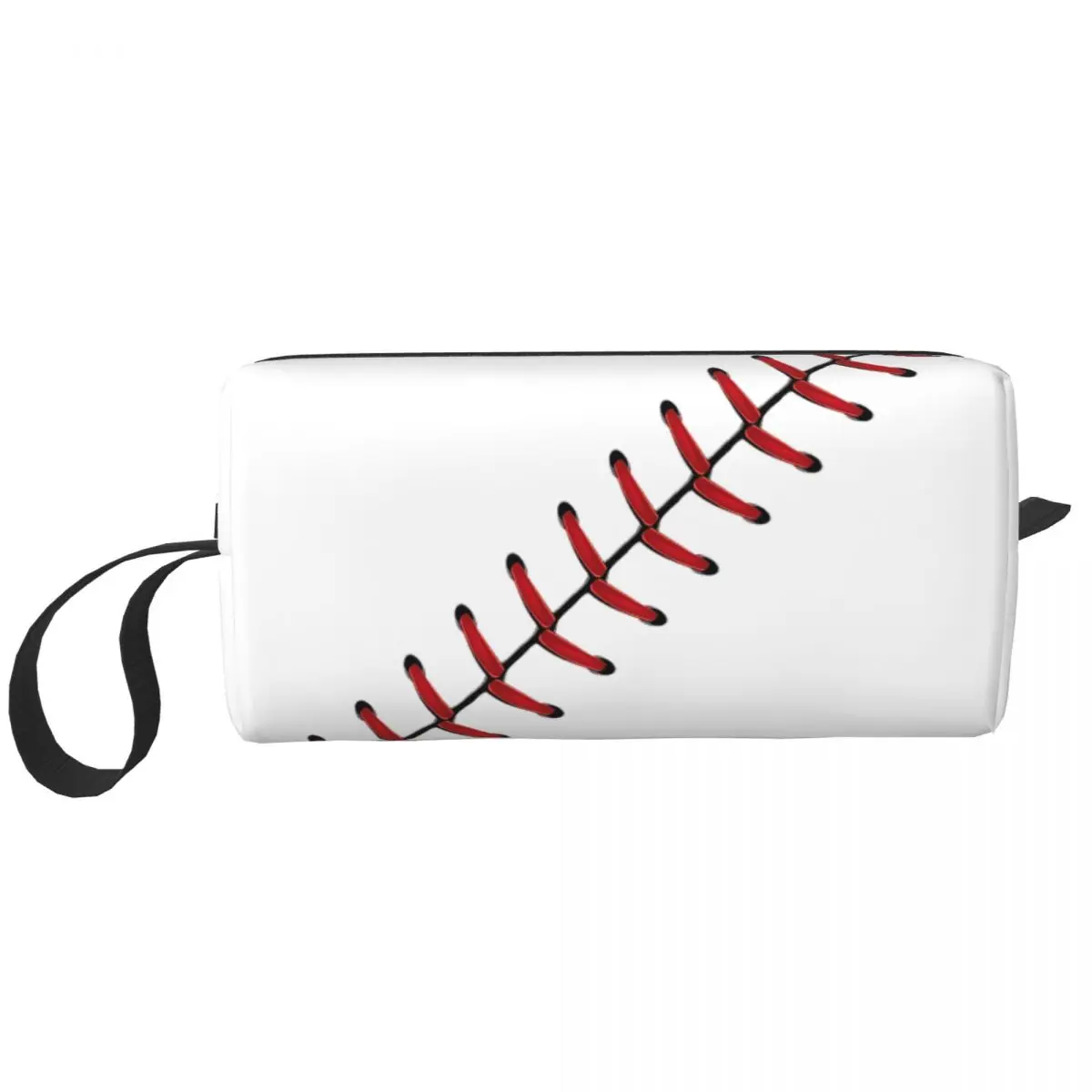 Custom Softball Baseball Lace Toiletry Bag for Women Makeup Cosmetic Organizer Ladies Beauty Storage Dopp Kit Box