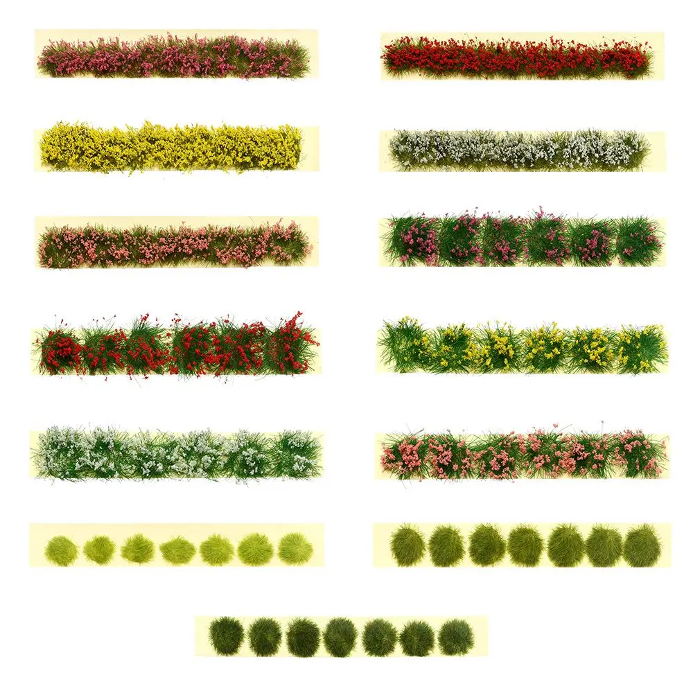 

DIY Строительная компоновка песочный стол пейзаж Wargame цветочный кластер миниатюрный садовый декор трава