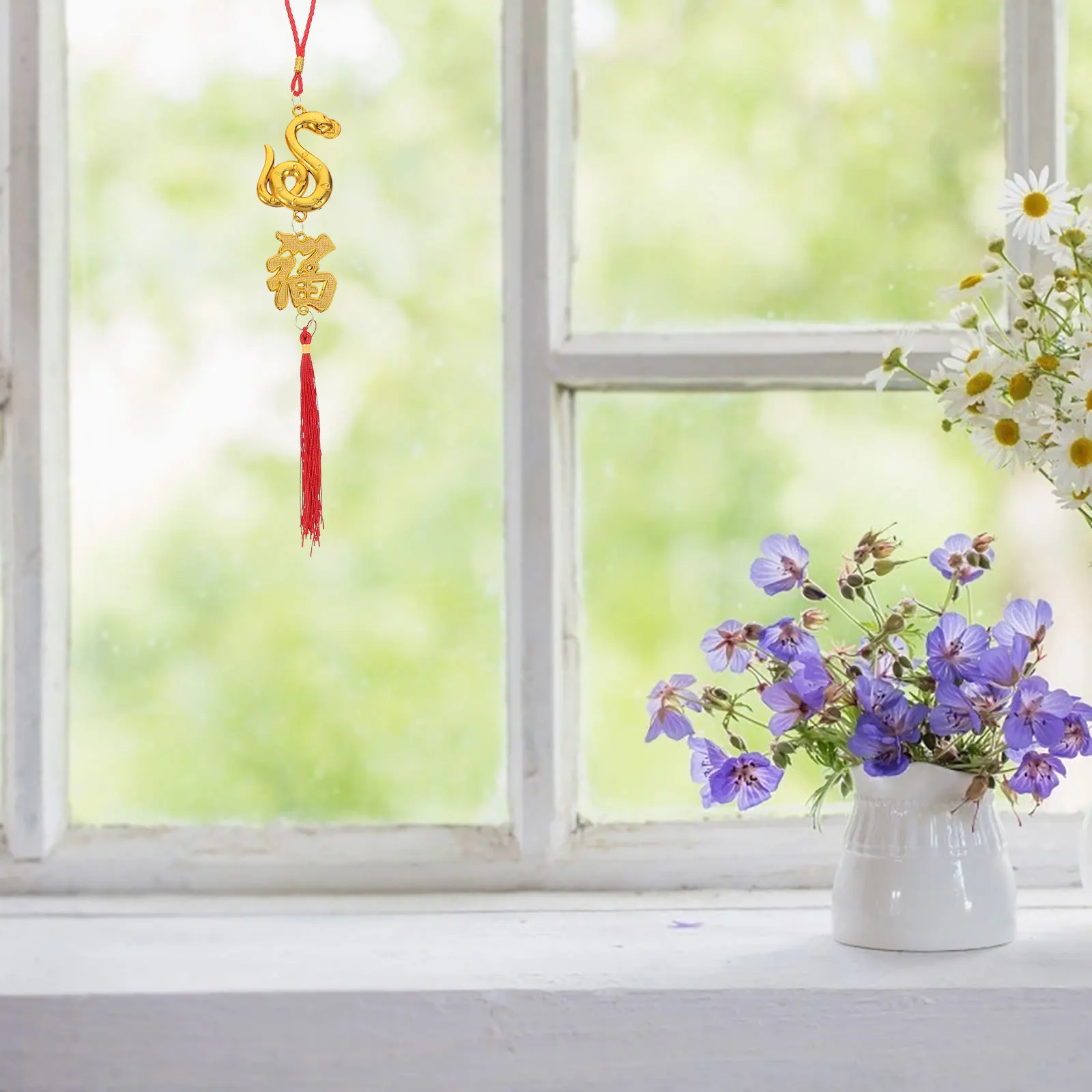 10個入り 中国の旧正月 蛇の飾り 赤い吊り下げ結び目 小さな装飾品 2025年旧正月のお祝い用 幸運を祈る