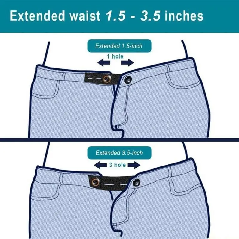 31BF Button Adjustable Stretch Belt for Women Pregnancy Jeans Trousers Adjustable Belt