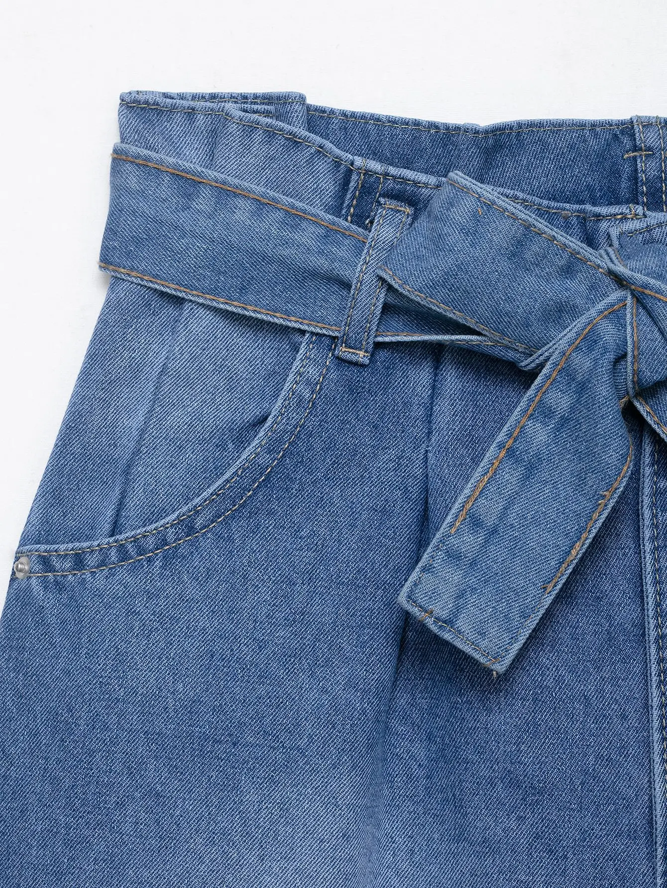 Mini pantalones cortos vaqueros de cintura alta para mujer con cinturón, bolsillo, cremallera, pantalones cortos Retro simples de Color sólido, pantalones cortos elegantes de verano para ir al trabajo