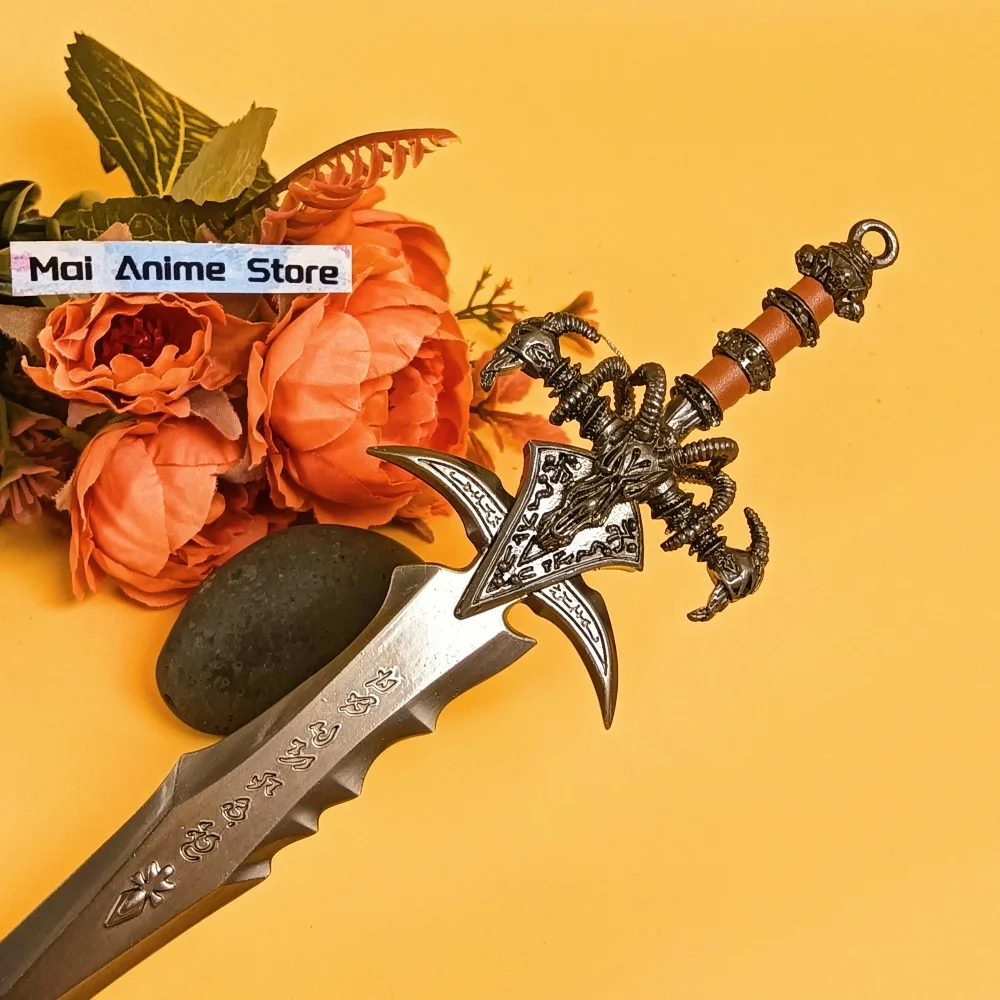 8.6in metal germourne espada katana world of warcraft cosplay ninja faca lâmina tamanho real katana samurai sabre afiado brinquedo presente
