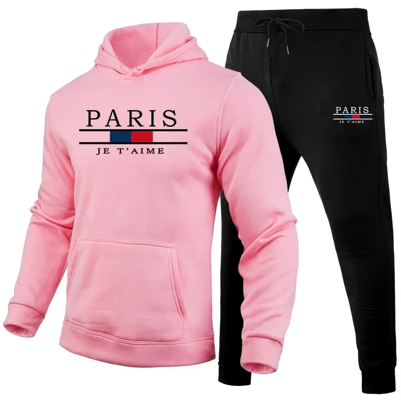 

Autumn and winter men's outdoor sports suits, fashionable hoodies and sweatpants, casual fitness jogging training suits for men