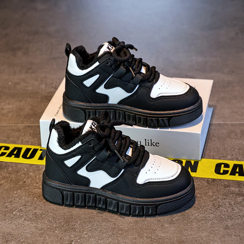 

2025 new children's sports shoes boys cotton shoes Girls running warm shoes Children's winter shoes