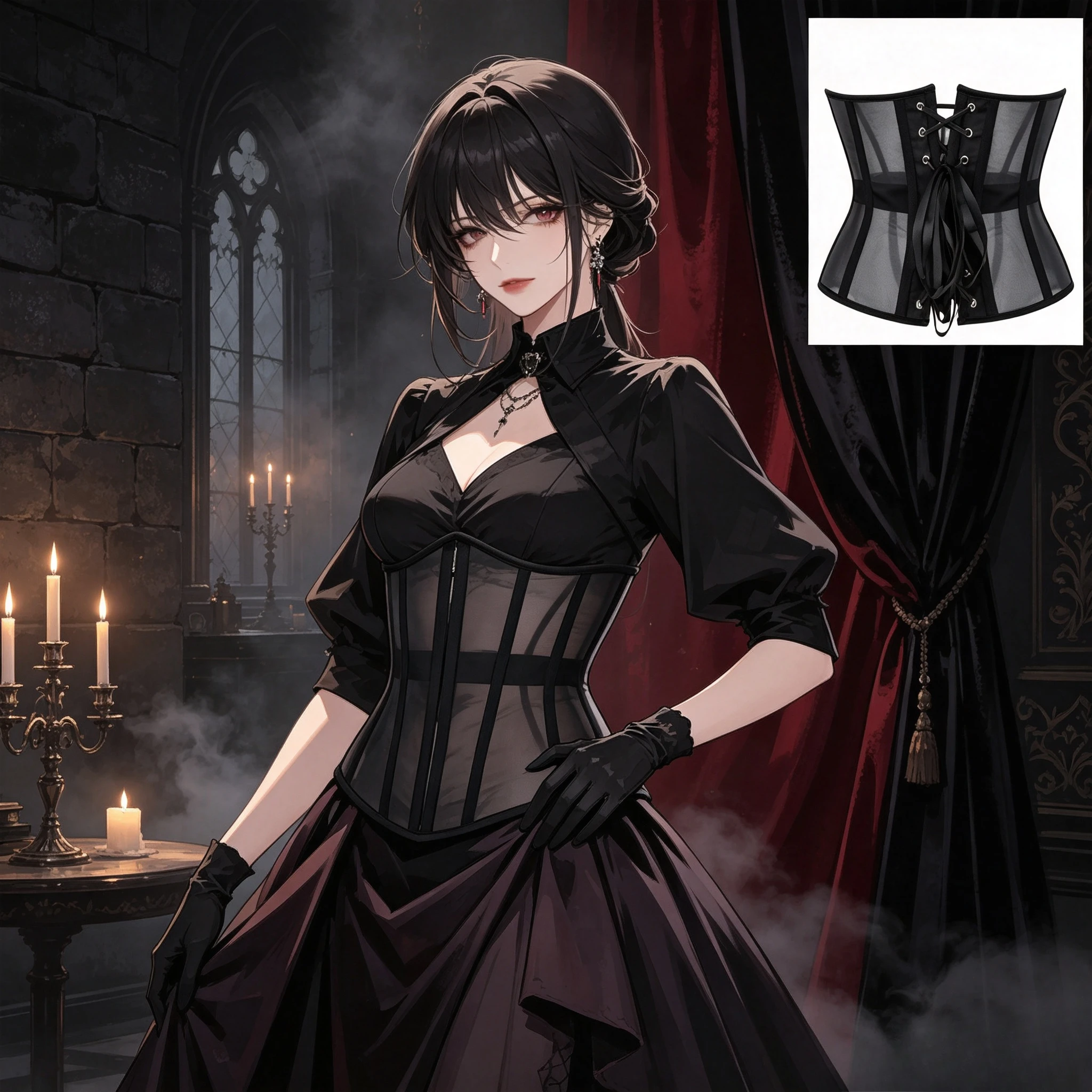 2026 Women Black Corset Mesh See Through Waist Trainer Sexy Goth Vintage Bustier Slim Body Belt Streetwear Adjustable Corsets