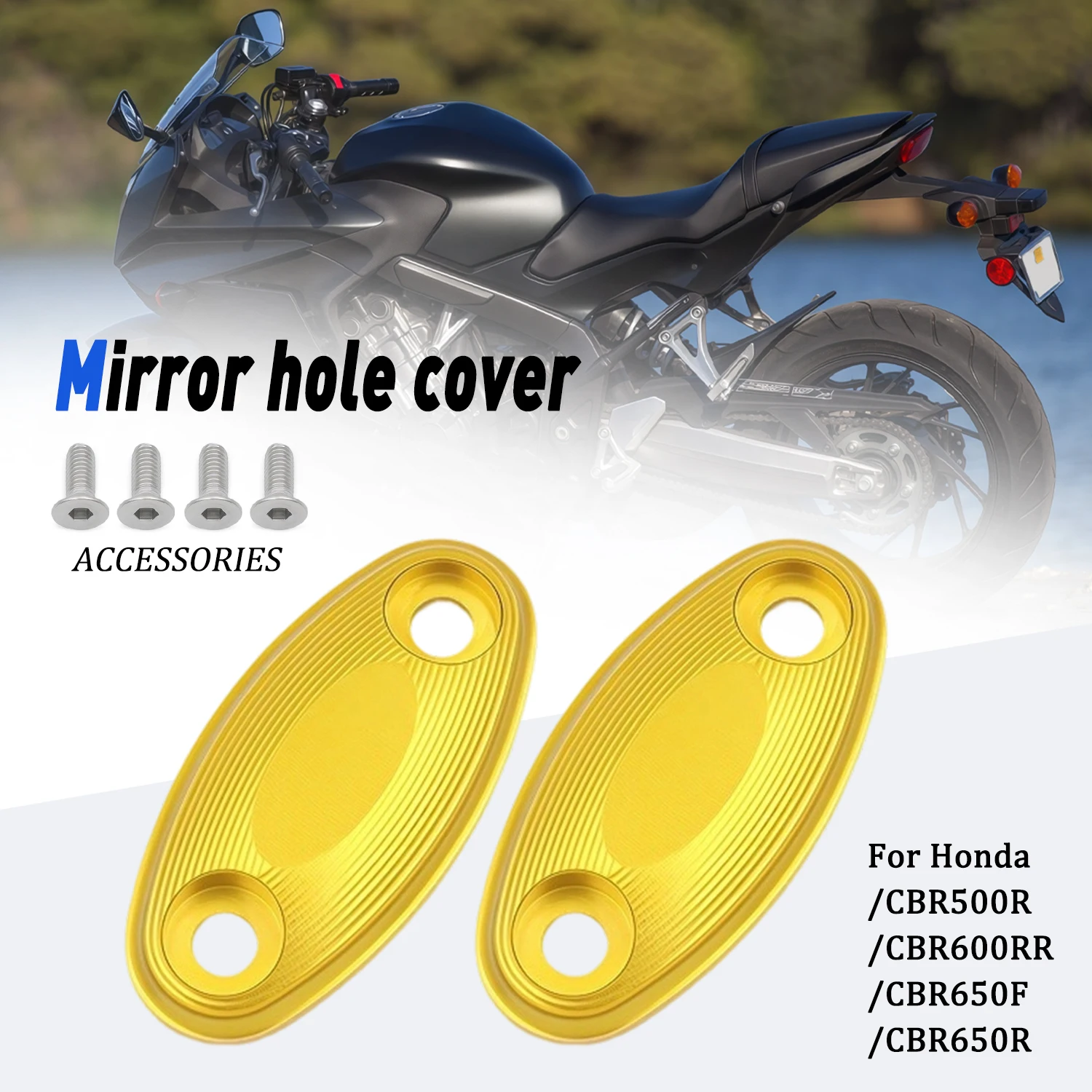 

Rear View Mirror Block Off Base Plates Cover Decorative Windshield Drive For Honda CBR600RR CBR650R CBR500R CBR650R Motorcycle