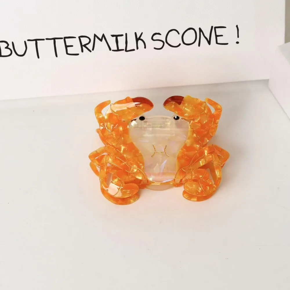 

Fashion Sweet Crab Acetate Hair Clip Geometry Ponytail Clip Ocean Animal Shark Clip Novetly Lovely Creative Hair Claw Travel