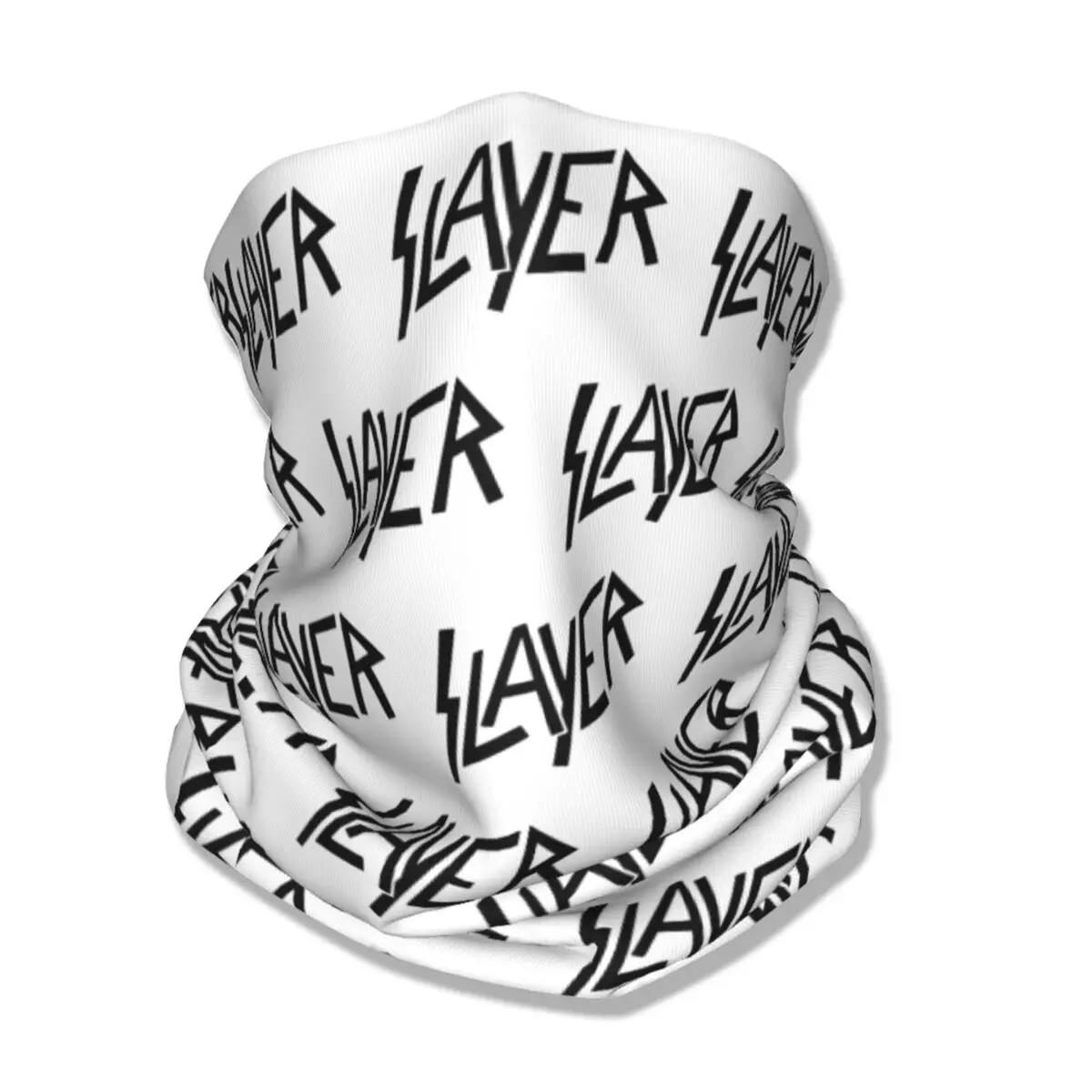 Slayer Black Logo Bandana Neck Cover Printed Mask Scarf Multifunctional Cycling Scarf Hiking Unisex Adult Breathable