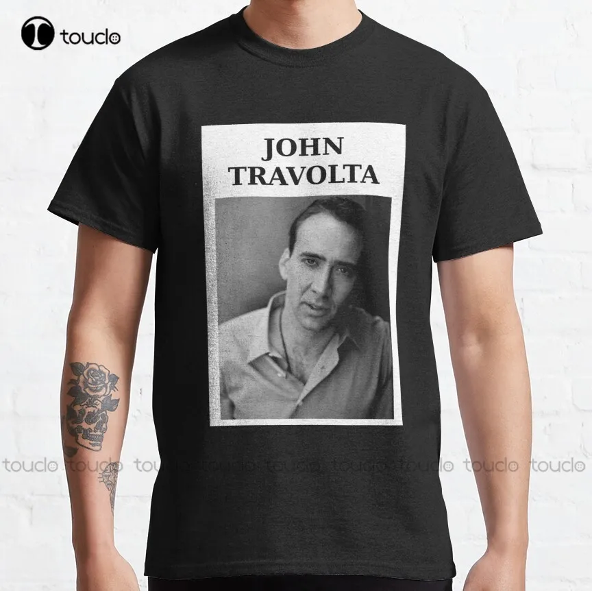 Nicolas Travolta --- John Cage --- Wtf Classic T-Shirt Mens Designer Shirts Fashion Creative Leisure Funny T Shirts Xs-5Xl New