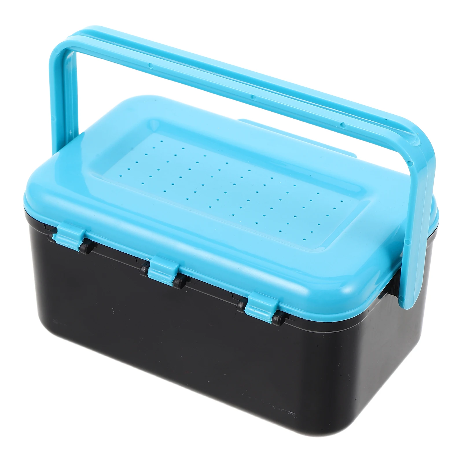 

1pc Blue Handle Bait Box Red Bugs Fishing Accessories ABS Durable Portable Crab Container Storage Insect Tool