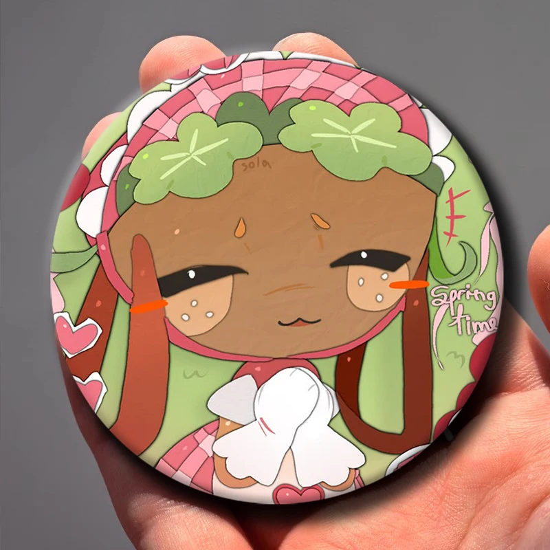 1PC D-Dandys Game World Pin Tinplate Round Brooch Cartoon Game Character Bassie Nijigen Otaku Cosplay Culture Badges 58MM