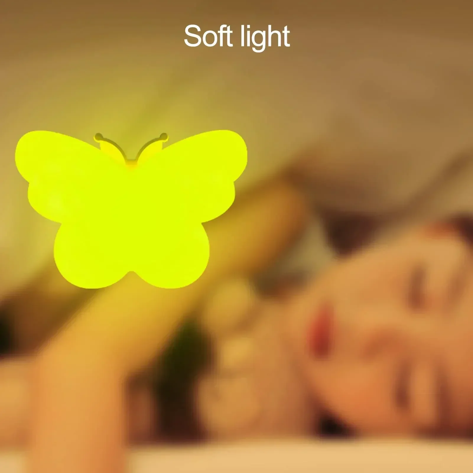

Butterfly Night Light US Plug Into Wall Auto Dusk to Dawn Smart Sensor Night Light for Living Room Bedroom Bathroom Kids