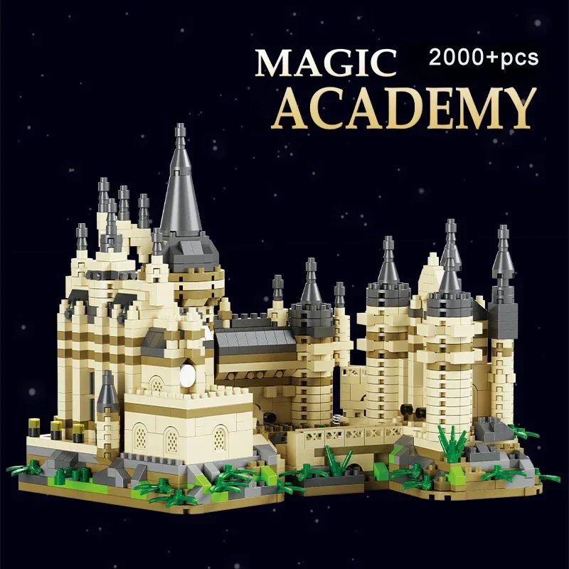 

Creative Construction Magic Castle Medieval Architecture Technical MOC Building Set Assembly Bricks Gift Idea Adults Kid Holiday