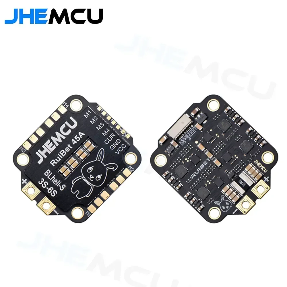 JHEMCU RuiBet 45/55A ESC 4 en 1 – BLHELI_S, Dshot600, 3-6S, support M4 30,5 x 30,5 mm pour drones FPV Freestyle