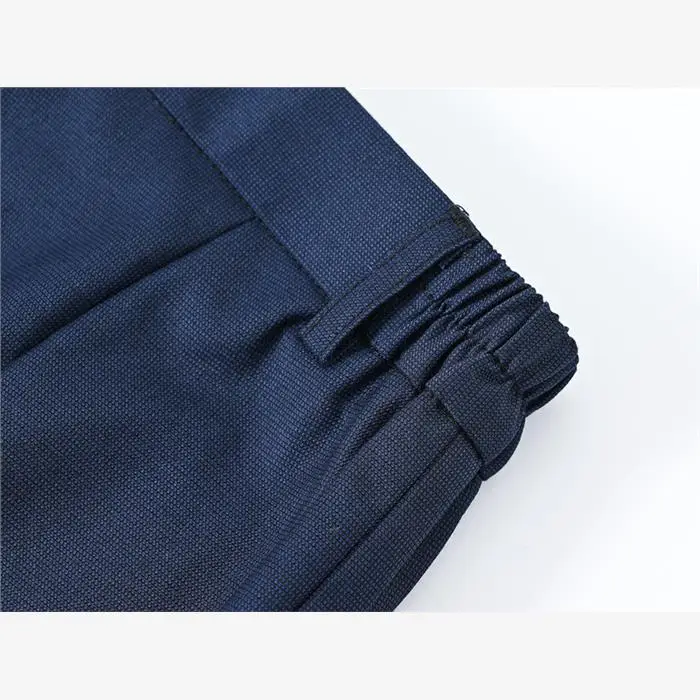 

New 2024 Women's Straight Leg Work Pants Elastic Waist Long Trousers Royal Blue Professional OL Fashion Regular Thickness