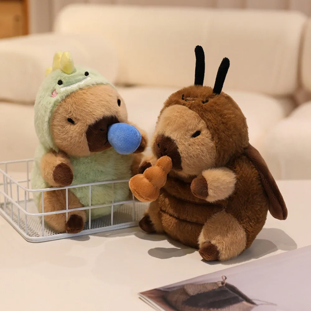 

Creative Cockroach Capybara Plush Toy Soft Fluffy Capybara Plush Doll Cute Brown Capybara Stuffed Doll Room Decoration