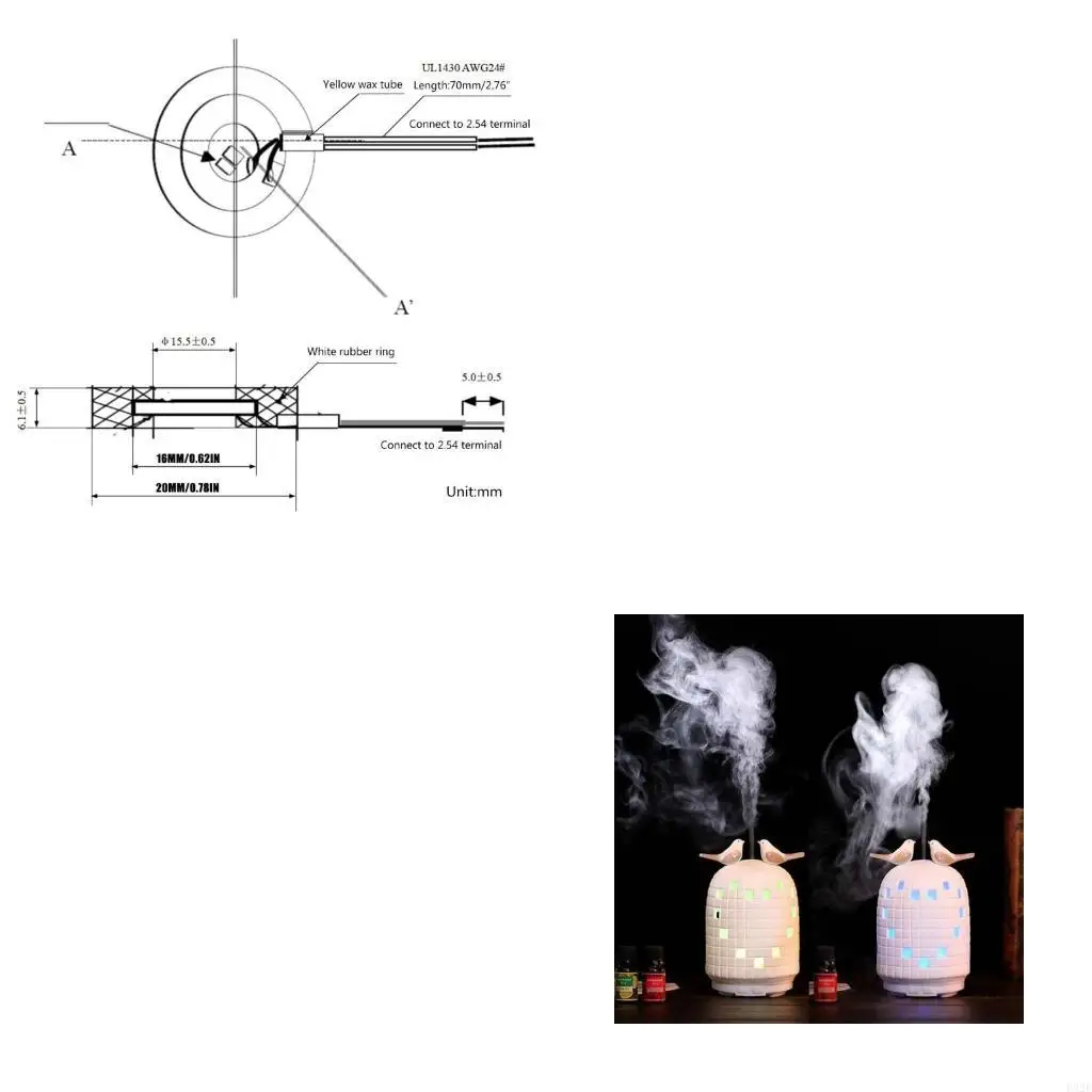 F92F Ultrasonic Humidifier Film Plate Piezoelectric Transducer Humidifier Accessories