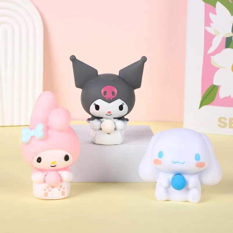 New Cute Stress Relief Bubble Blower Toy with Kawaii Kuromi,Meldoy and Cinnamoroll Characters