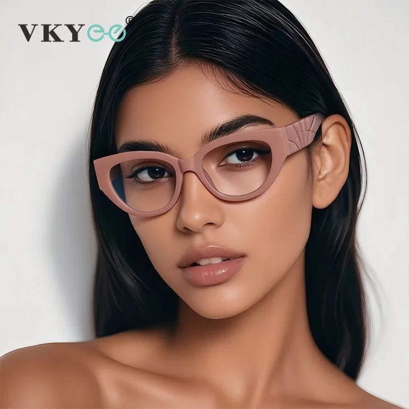 

VKYEE New Model Simple Cat-Eye Design Unique and Fashionable Women's Anti-blue Light Reading Glasses Customizable Prescription
