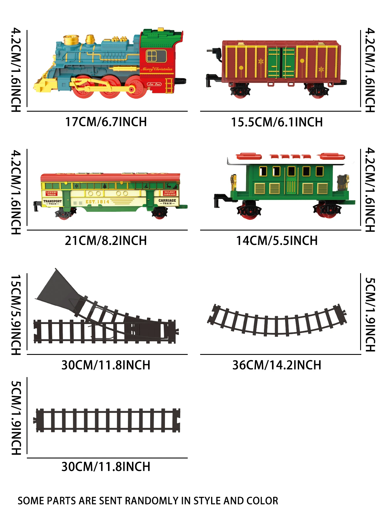 ชุดรถไฟรางไฟฟ้าสำหรับเด็กระบบไอน้ำแบบคลาสสิกมีเสียงจำลองรถไฟเพลงคริสต์มาสพร้อมสเปรย์