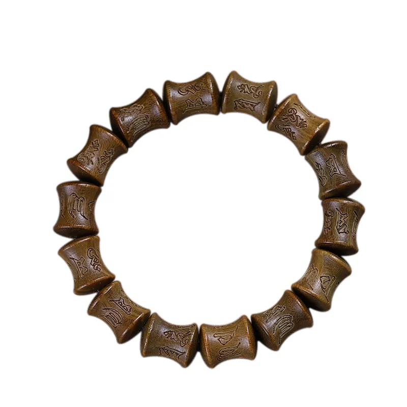 

Green Sandalwood Bamboo-Joint Beaded Bracelets: Ethnic Jewelry, Meditation Prayer Beads, Collection & Gift for Men & Women