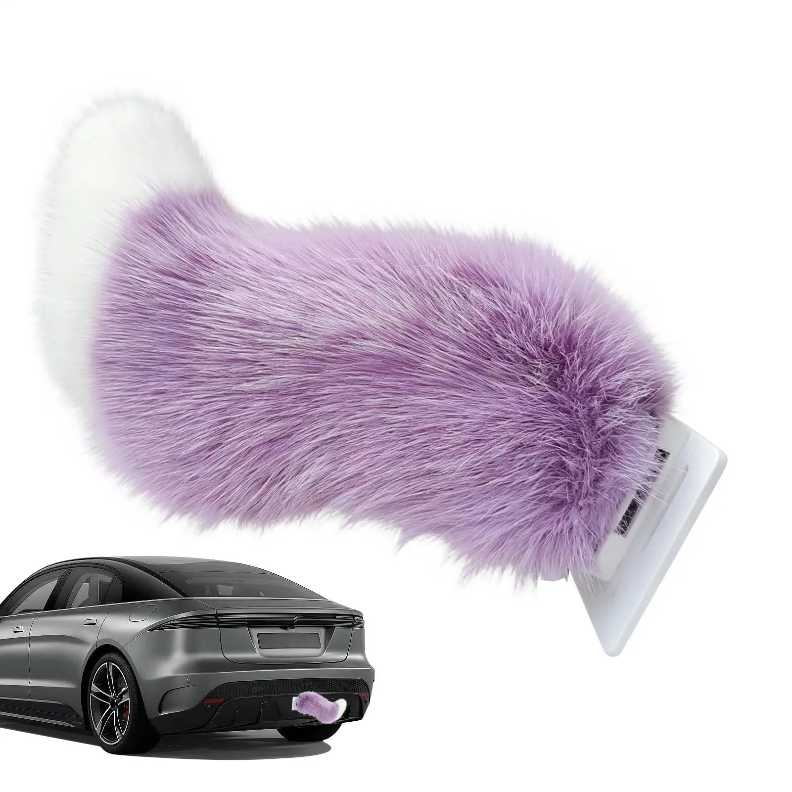 Car Tail Rechargeable Adhesive Plush Trunk Charm Electric Tail With Remote Control For Vehicle SUV Truck Motorcycle Bumper Trunk
