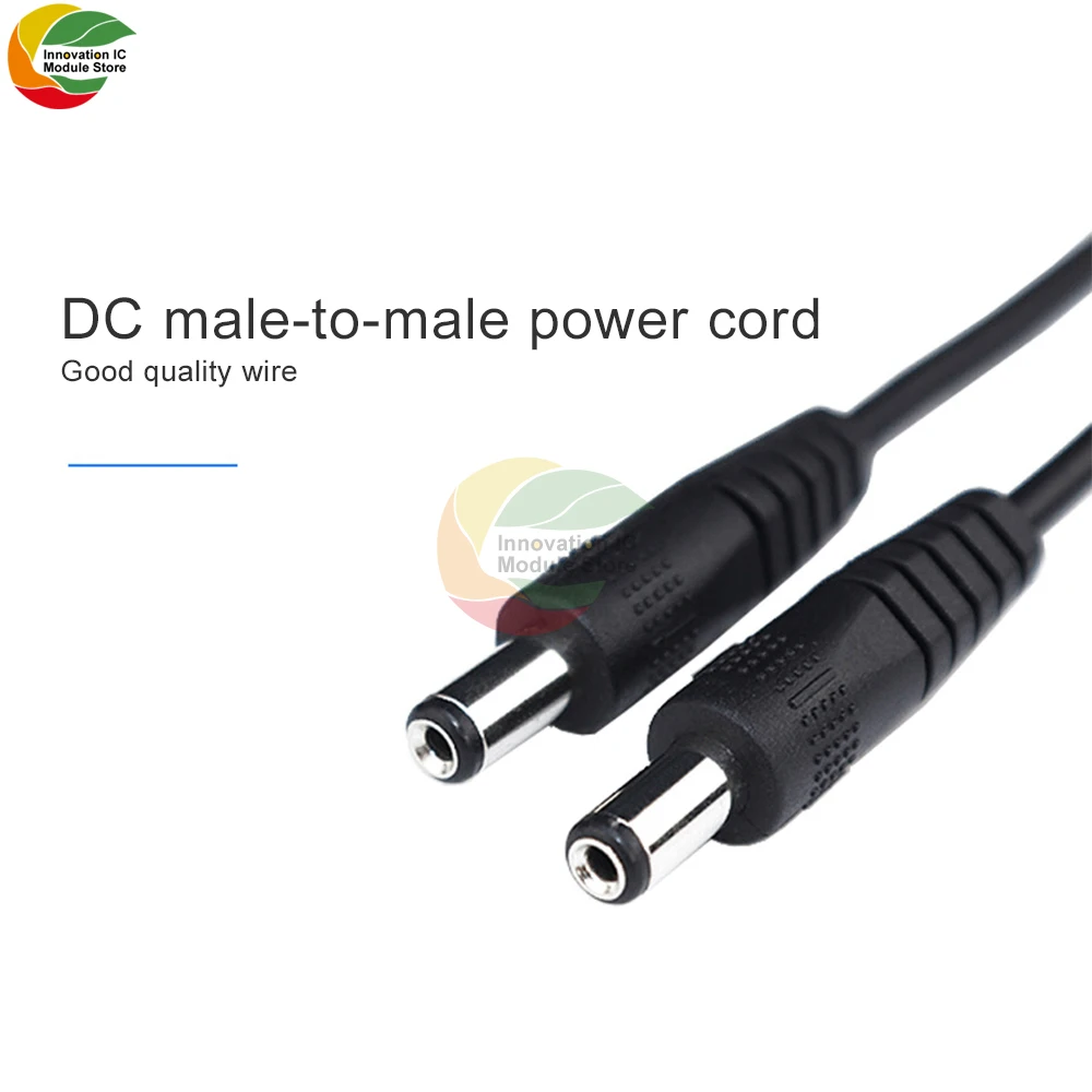 

DC5.5*2.1mm Male to Male Power Cable - Copper Conductor, PVC Jacket, 0.25M/0.5M/1M/2M Length Options