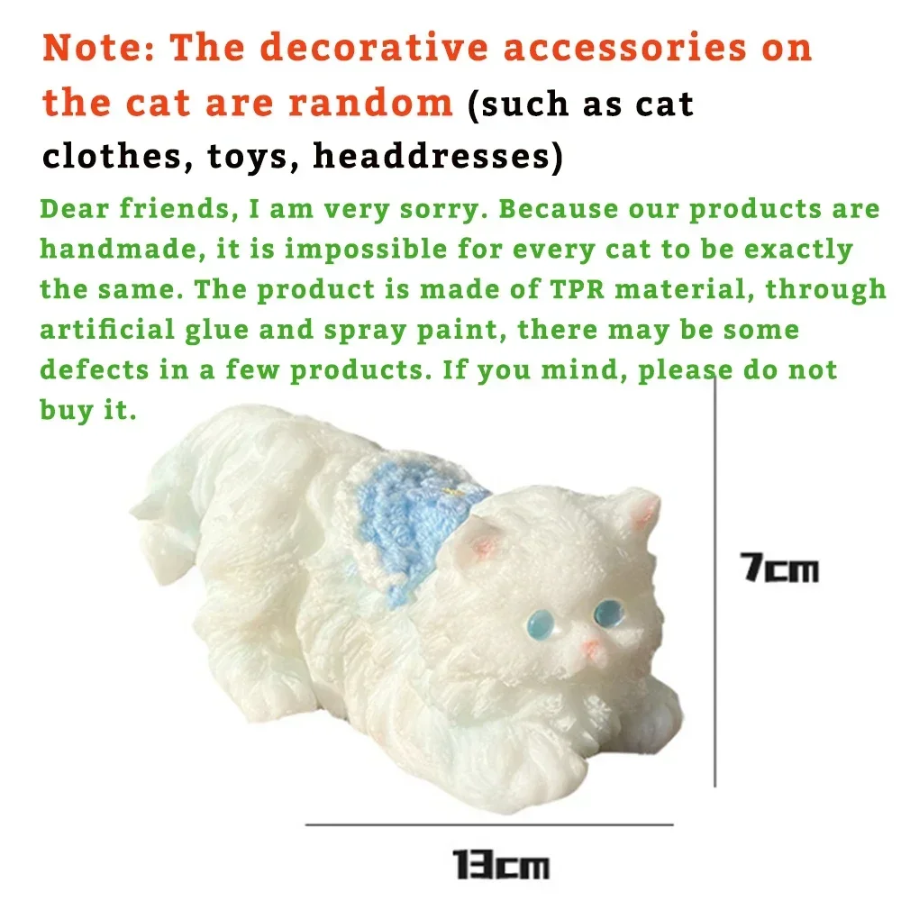 Squeezing Relaxing Decompression Toys Handmade Persian Cat Three-dimensional Dolls Soft and Elastic Squeez Home Party Favors