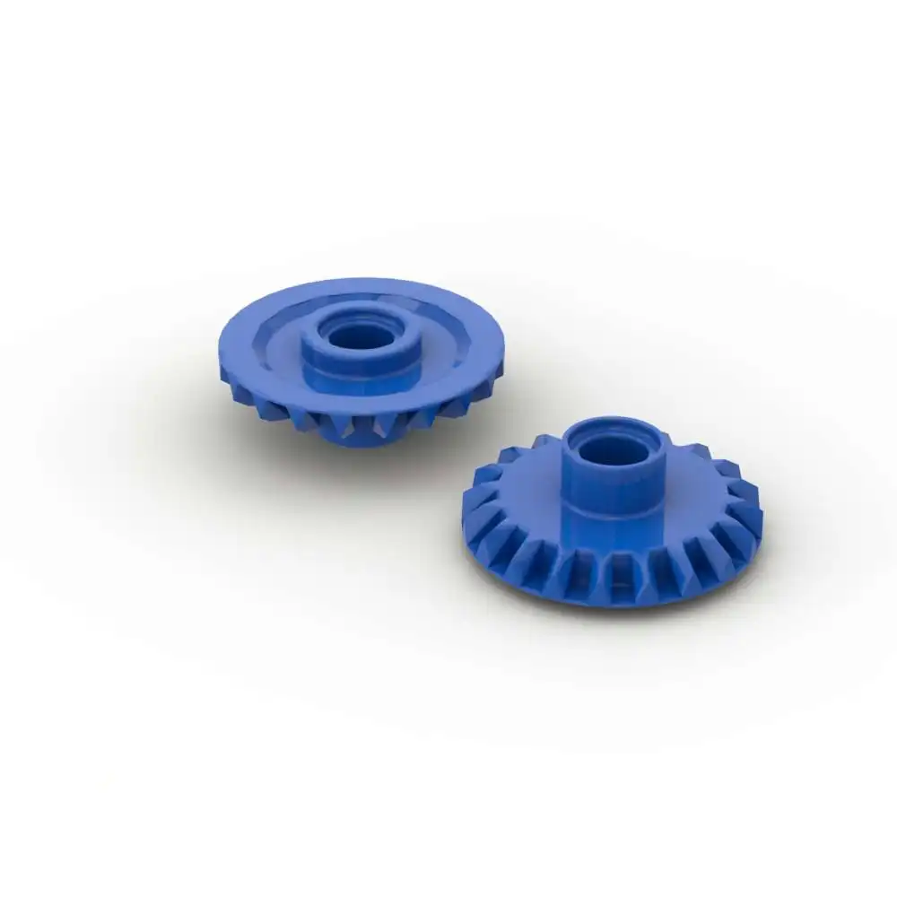 Moc 10 pçs parte tijolos 87407 engrenagem 20 dentes blocos de construção kit chanfrado com pinos buracos partícula brinquedos educativos aniversário crianças presentes