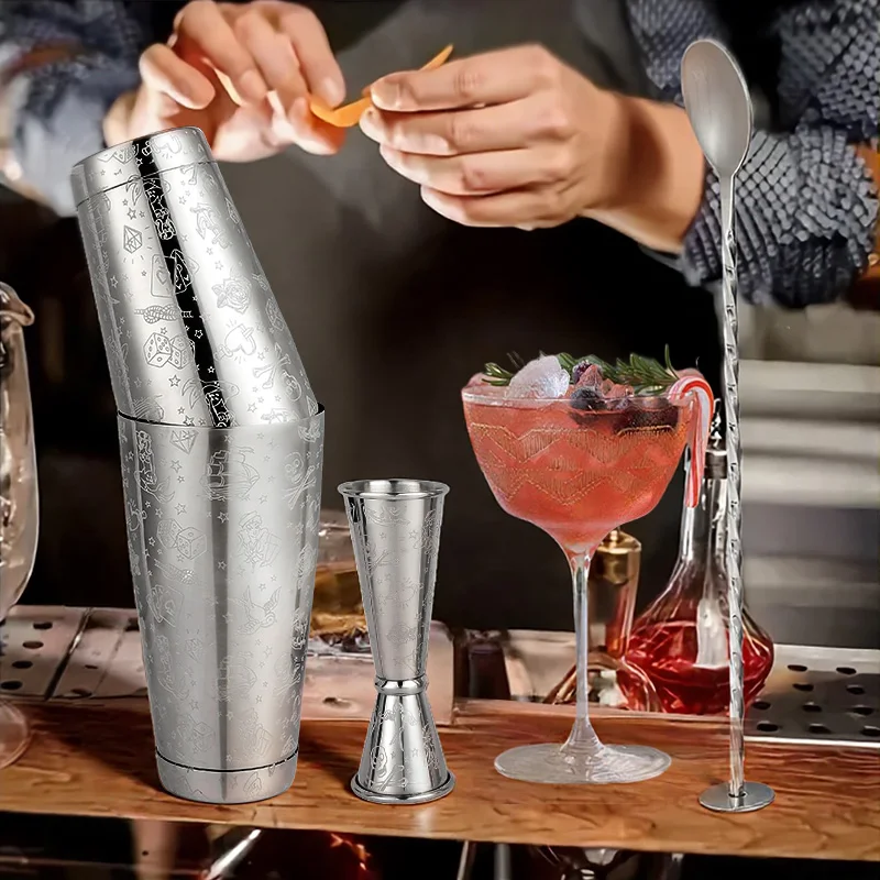 

500 700ml Boston Shaker Stainless Steel Cocktail Shaker Mixer Wine Martini Boston Shaker For Bartender Mixer Set Drink Bar Tools