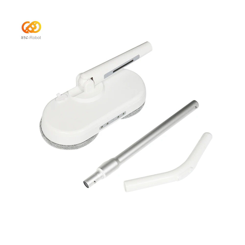 LEDライト付き充電式コードレス電動モップ デュアルホイール高速回転スイーパー 自動水スプレー 窓ガラスウォッシャー