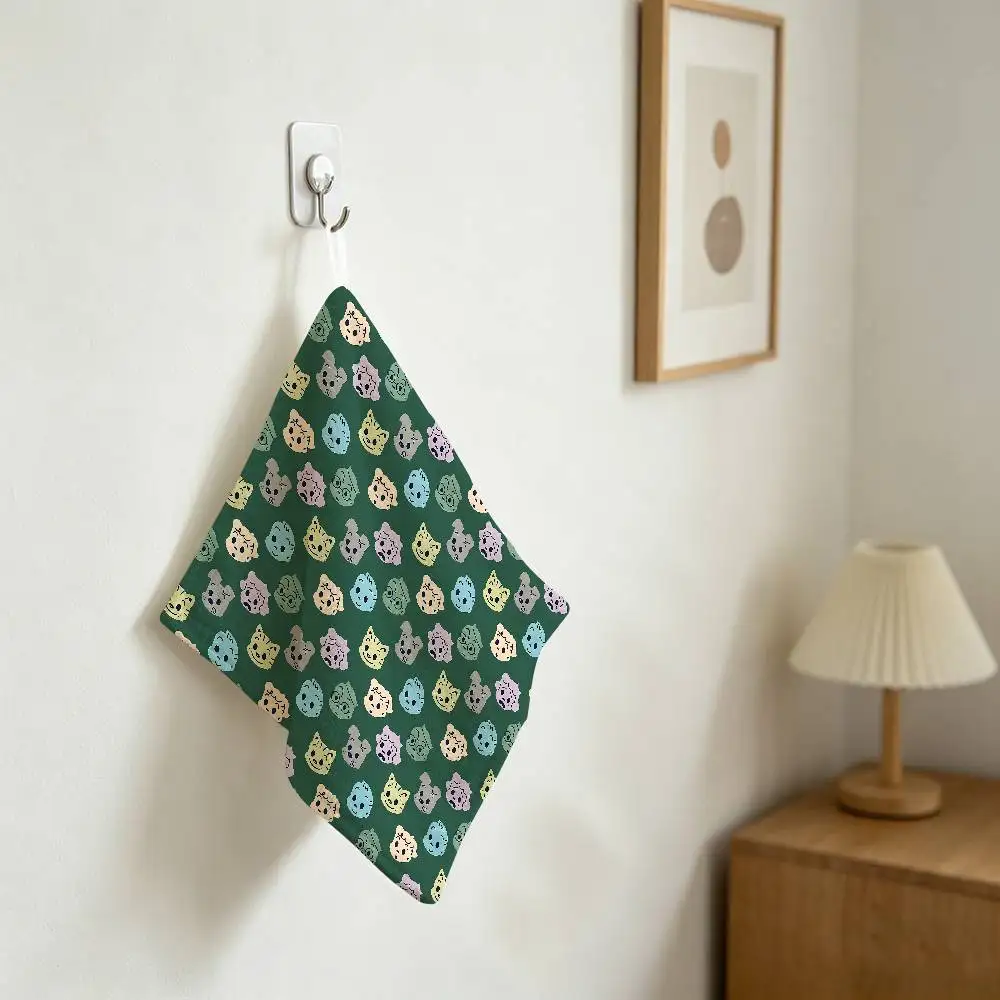 O-Osamu Goods Banner Art Household Hanging Towel, Polyester Cotton Hand Wiping Towel, Sturdy For Bathroom Bedroom