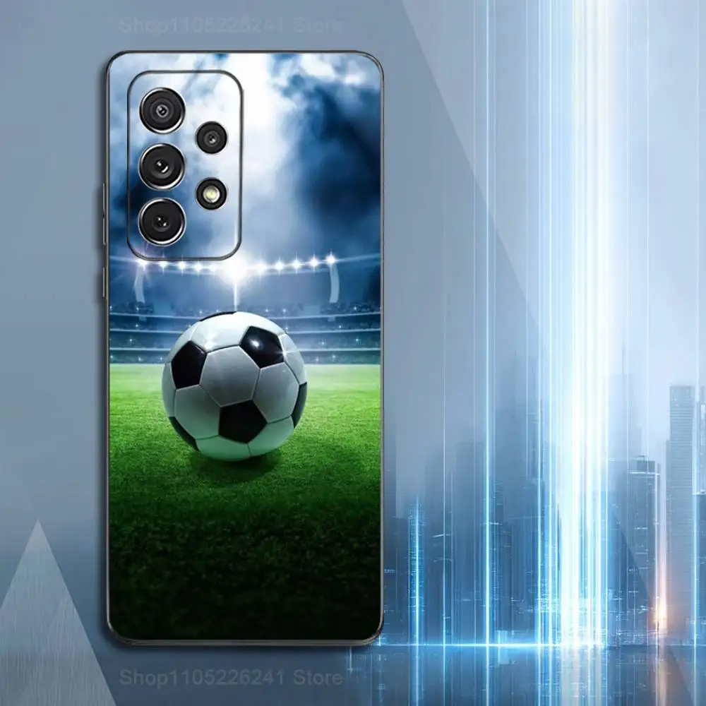 Passionate Sports Football For Samsung S9,S10,S20,S10,S21,S25,S24,S23,Ultra,FE,Plus,Lite,Soft Silicone Black Case