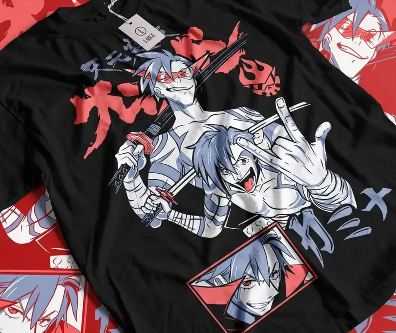 Camiseta Kamina Tengen Toppa Gurren Lagann, Camiseta de Anime Kamina Simon Yoko Mecha, Camiseta Estética Manga
