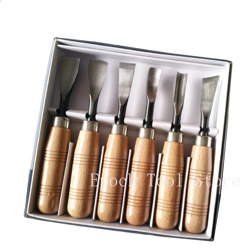 8pcs or 6pcs Woodpecker Dry Hand Wood Carving Tools, Professional Woodworking Graver Chisel Kit Gouges Tools