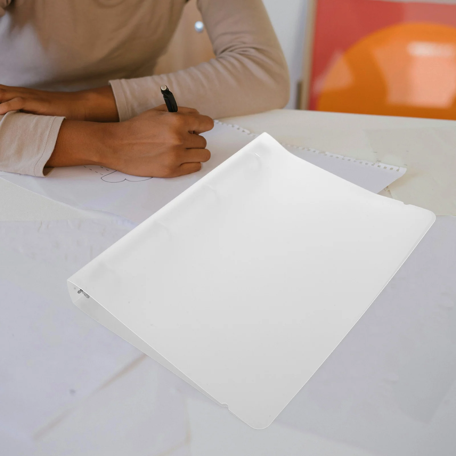 

A4 Paper PP File Folders with Inner Clip Semi Transparent Folder Office Supplies for Loose-leaf Note
