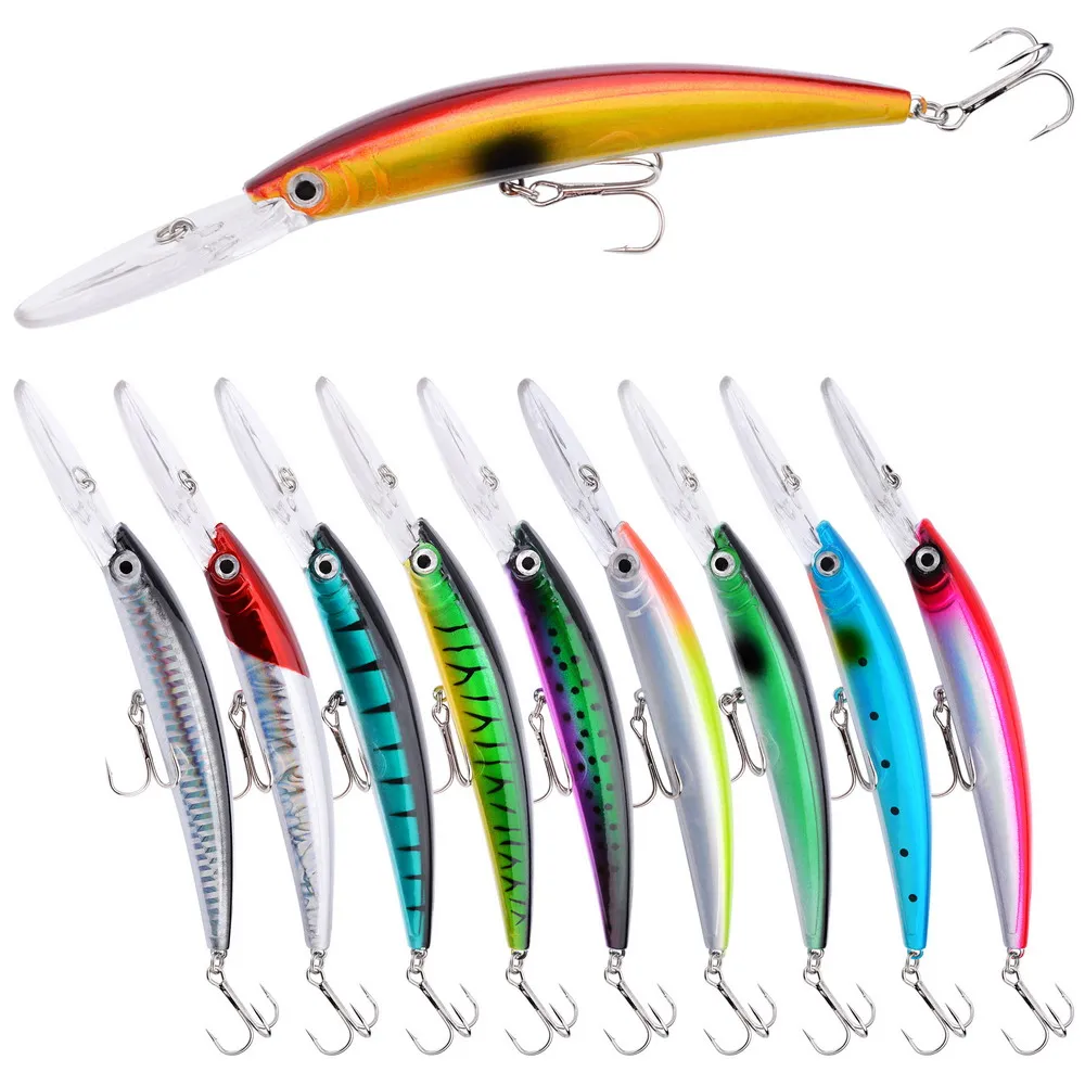 10Pcs Minnow Fishing Lures Floating Hard Bait 15cm 16g Artificial Bait Wobbler Crankbait Carp Perch Pesca Fishing Tackle