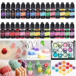 30 Colors Candle Dyes Pigment Aromatherapy Liquid Colorant Pigment DIY Candle Mold Soap Coloring Handmade Crafts Resin Pigment
