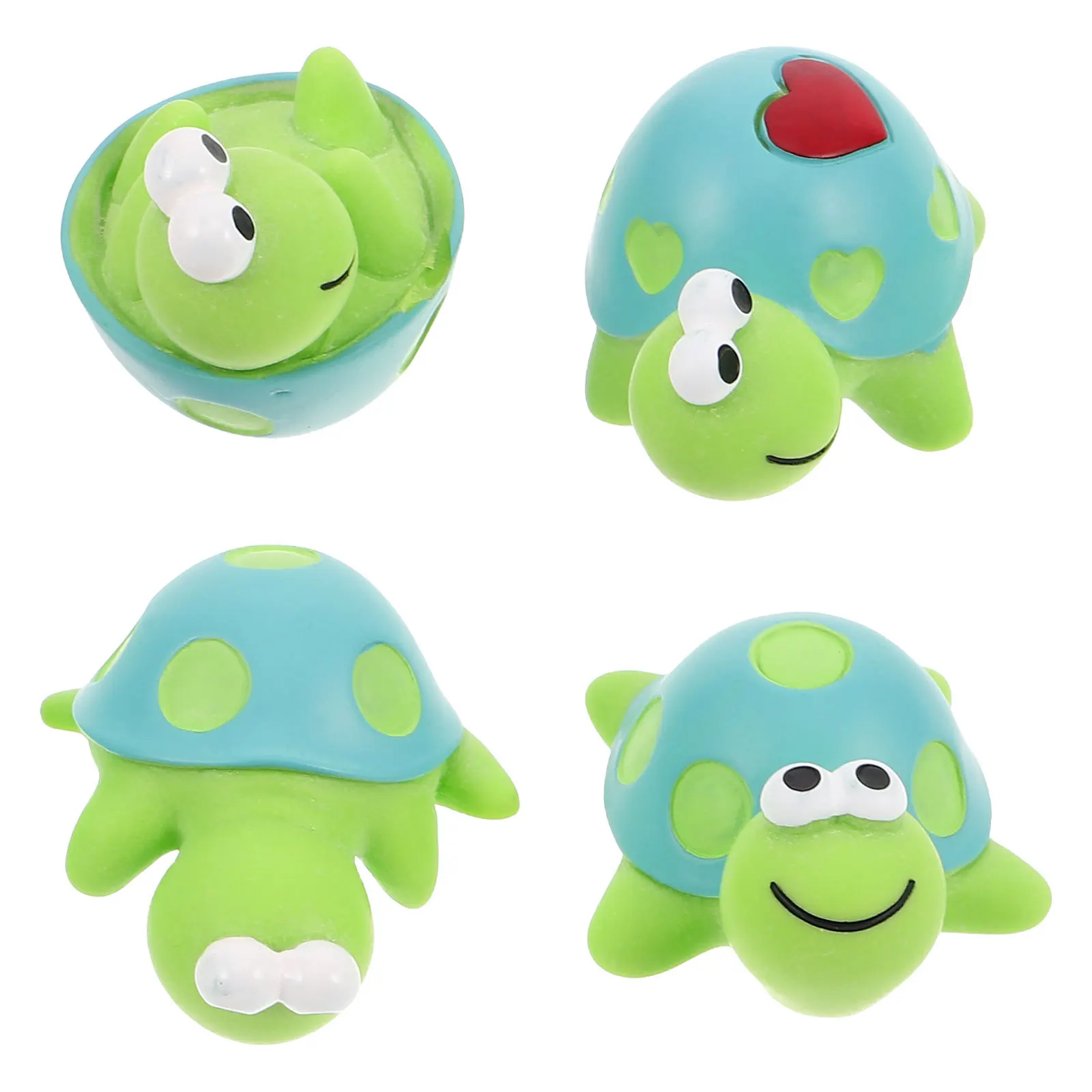 

4pcs Cute Turtle Miniature Figurines For Interior Ornaments Interior Decorations Tortoise Figurines For Automotive Dashboard