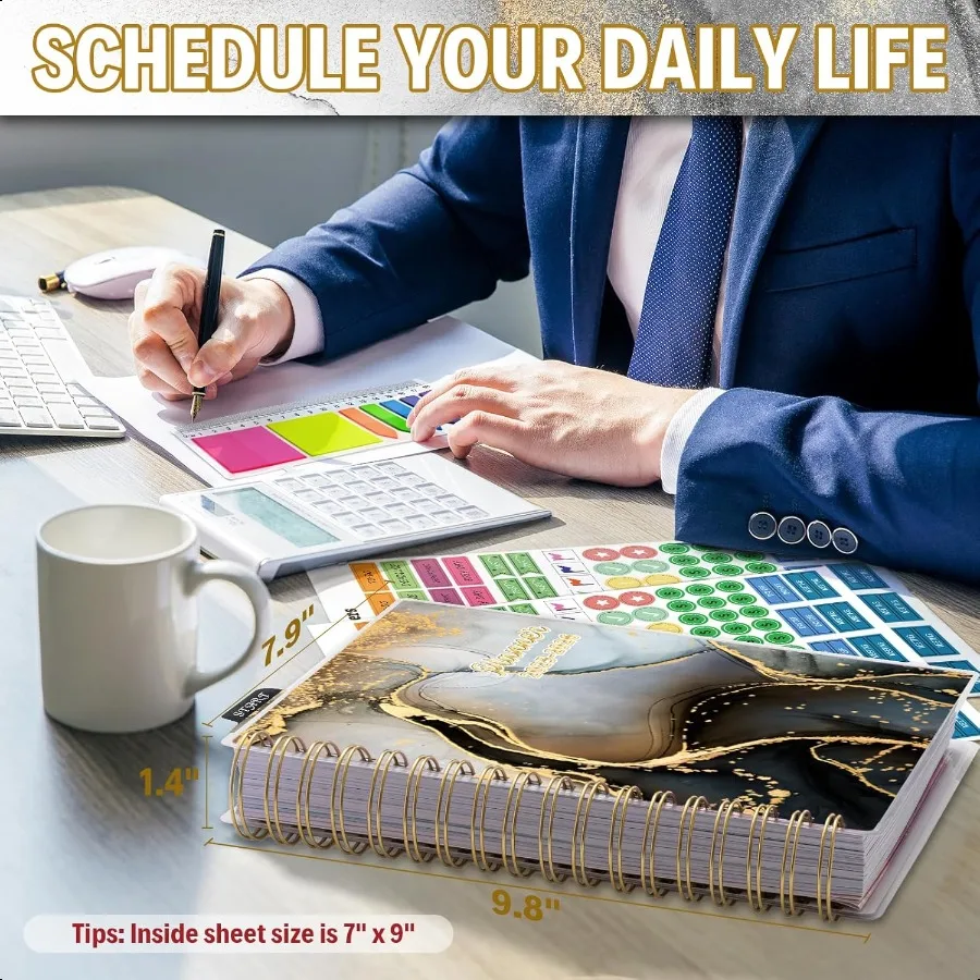 20252026 جدول أعمال سنوي كبير لمدة 18 شهرًا أكاديمي يوميًا وأسبوعيًا وشهريًا في يوليو. 2025 ديسمبر. 2026 7.9 × 9.8 صفحة فاصل علامات التبويب P