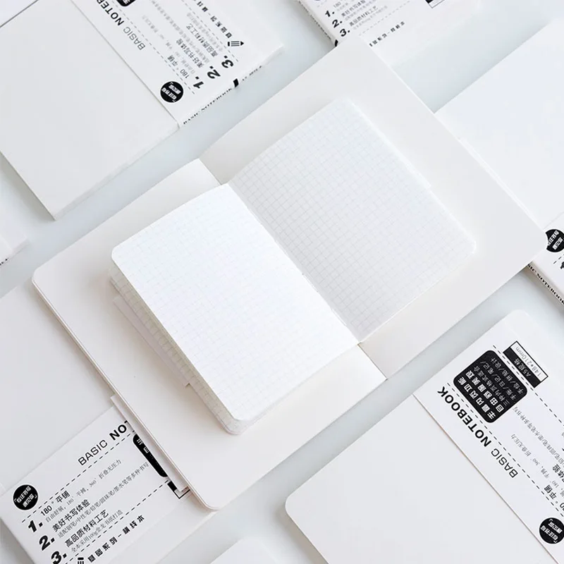 Basic Notepad Fixed Page Inner Core Soft Hardcover Handbook A5 Square Blank Horizontal Line Notebook Book Inner Page