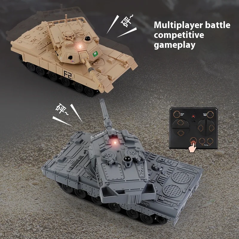 Desktop 2.4G afstandsbediening tank twee spelers concurrerende interactieve strijd zes spoor gepantserde afstandsbediening speelgoed voor kinderen milit