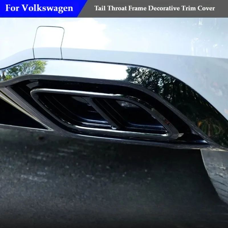

For Volkswagen Golf 8 Pro Rline 2021-24Vehicle Rear Tail Pipe Protective Bezel Styling Exterior Trim Cover MK8 Tail Throat Cover