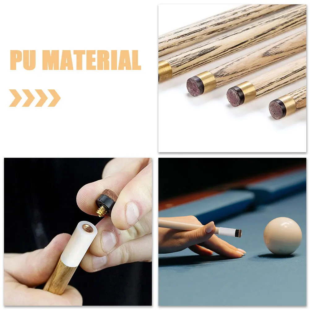ชุดอุปกรณ์เปลี่ยนหัวคิวพูล 20 ชิ้น แบบเกลียว ขนาด 10 มม. ทำจากวัสดุ PU สำหรับบิลเลียด สนุกเกอร์ และคิวพูล ชุดซ่อมบำรุงหัวคิว