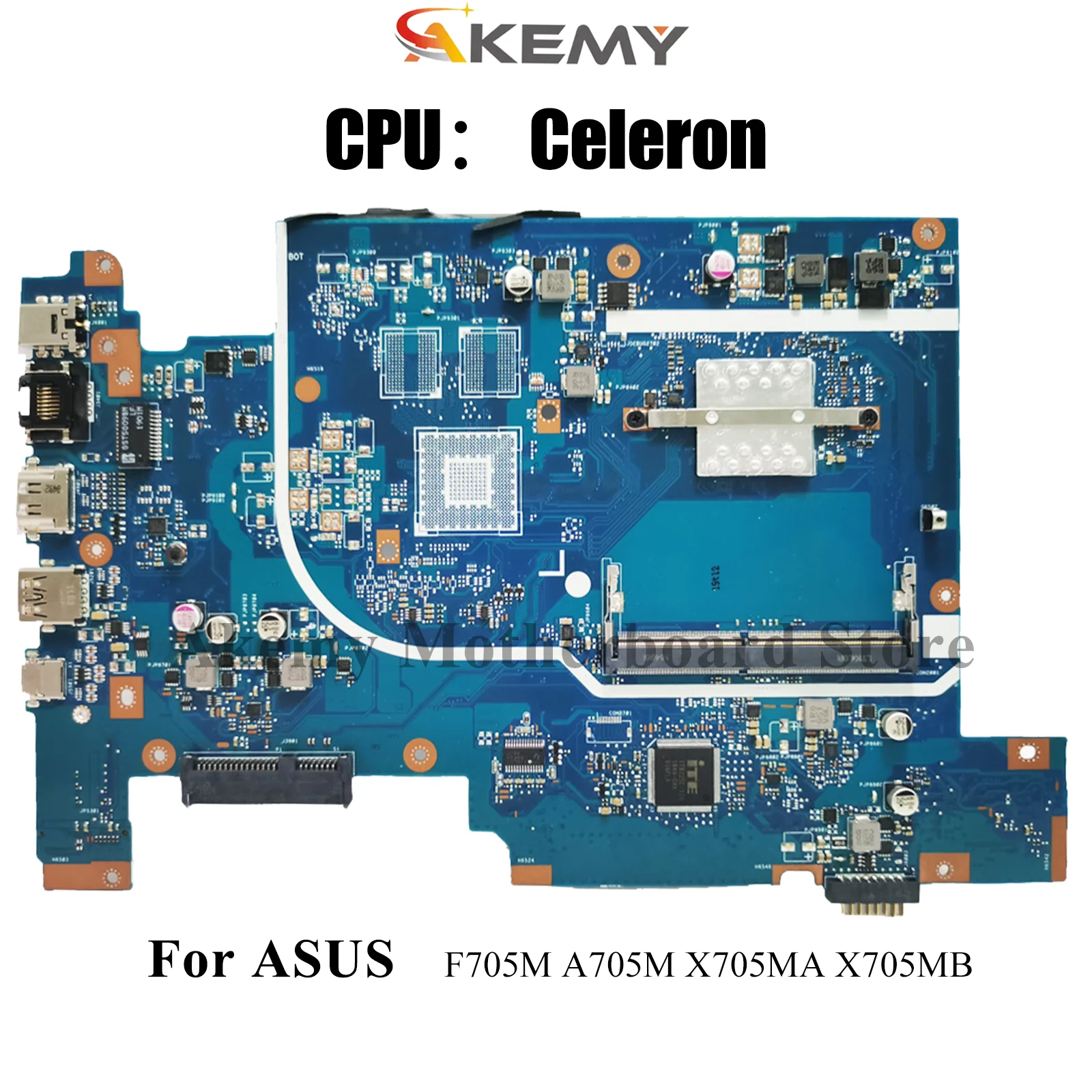 

X705MA Laptop Motherboard For ASUS VivoBook X705M A705M X705MB F705M X705MA Mainboard With Celeron CPU 100% tests OK fast ship