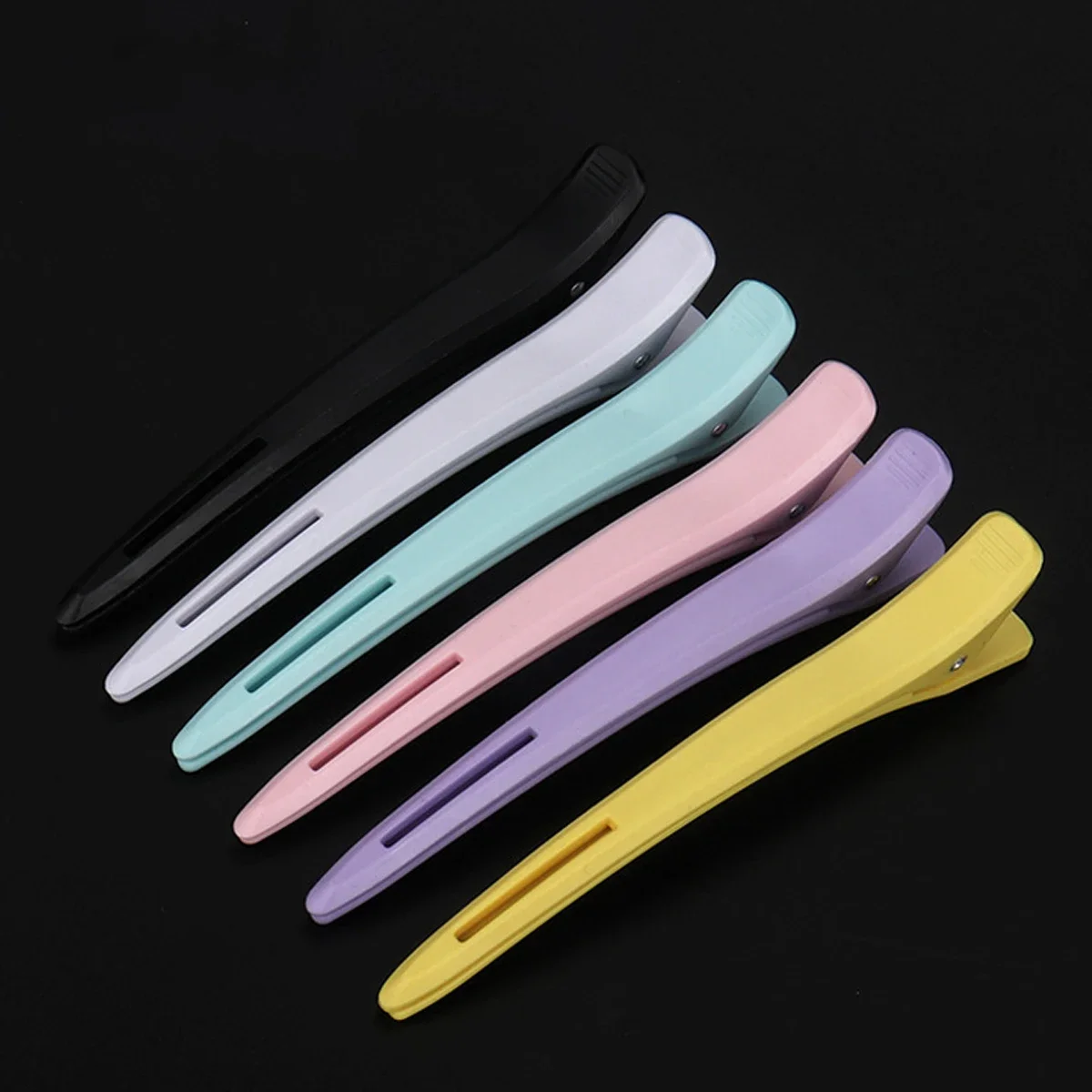 

6peices professional hair salon clips plastic single fork hair clips for styling - segmentation Special for real hair wigs